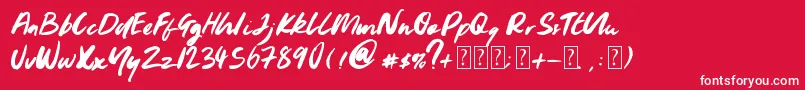 Youngblood Font – White Fonts on Red Background