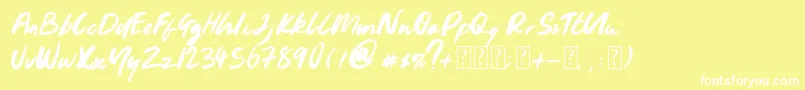 Youngblood Font – White Fonts on Yellow Background