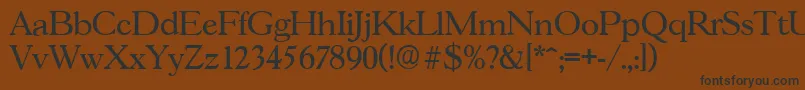 GascogneserialRegular Font – Black Fonts on Brown Background