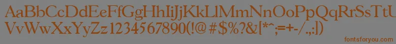 GascogneserialRegular Font – Brown Fonts on Gray Background