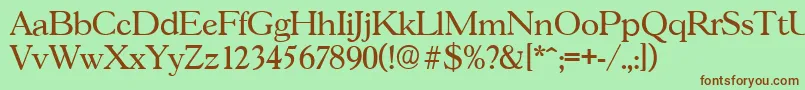 GascogneserialRegular Font – Brown Fonts on Green Background