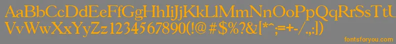 GascogneserialRegular Font – Orange Fonts on Gray Background