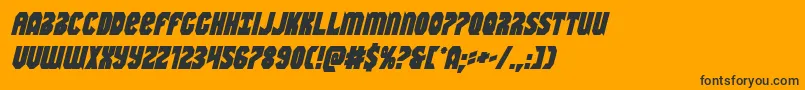 Warnationboldital Font – Black Fonts on Orange Background
