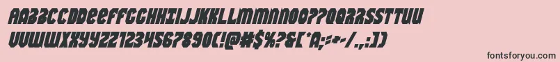 Шрифт Warnationboldital – чёрные шрифты на розовом фоне