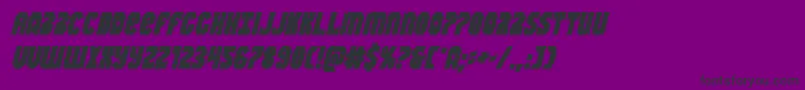 Czcionka Warnationboldital – czarne czcionki na fioletowym tle
