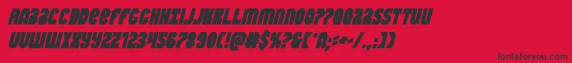 フォントWarnationboldital – 赤い背景に黒い文字