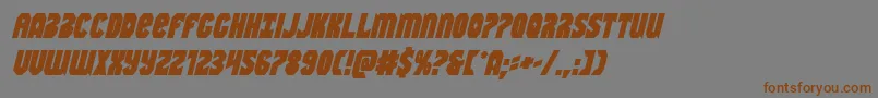 Шрифт Warnationboldital – коричневые шрифты на сером фоне