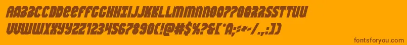 Шрифт Warnationboldital – коричневые шрифты на оранжевом фоне