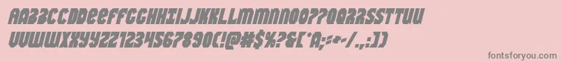 フォントWarnationboldital – ピンクの背景に灰色の文字