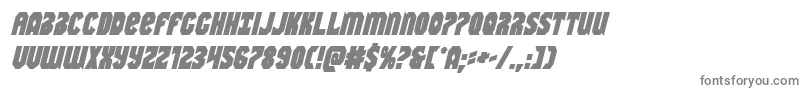 Warnationboldital-fontti – harmaat kirjasimet valkoisella taustalla