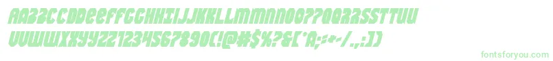 Шрифт Warnationboldital – зелёные шрифты на белом фоне