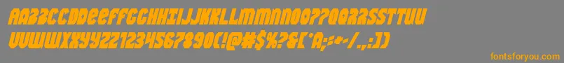 Warnationboldital Font – Orange Fonts on Gray Background