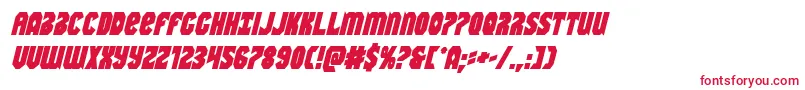 Warnationboldital-fontti – punaiset fontit valkoisella taustalla