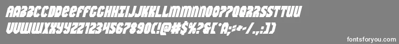 フォントWarnationboldital – 灰色の背景に白い文字