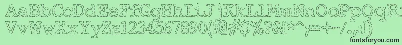 Шрифт ElectricHermes – чёрные шрифты на зелёном фоне