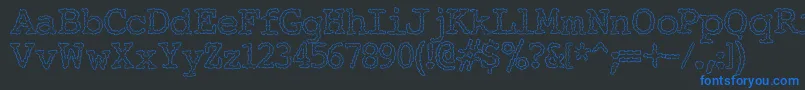 フォントElectricHermes – 黒い背景に青い文字