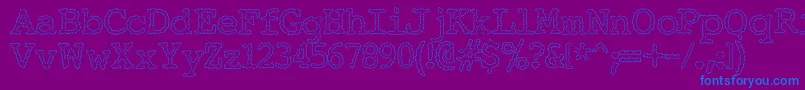フォントElectricHermes – 紫色の背景に青い文字