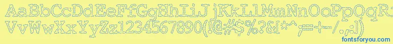 ElectricHermes-fontti – siniset fontit keltaisella taustalla