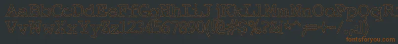 ElectricHermes-fontti – ruskeat fontit mustalla taustalla