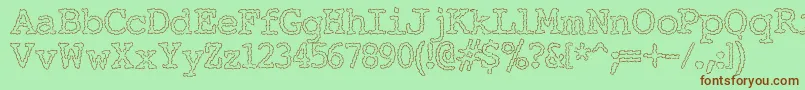ElectricHermes-fontti – ruskeat fontit vihreällä taustalla