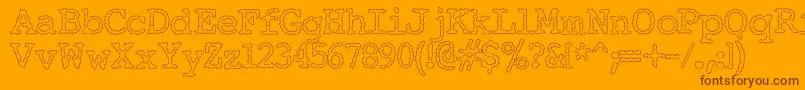 Czcionka ElectricHermes – brązowe czcionki na pomarańczowym tle