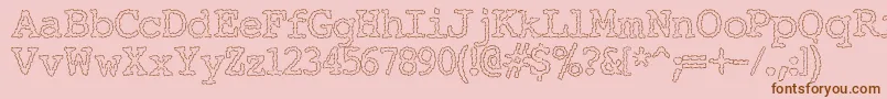 ElectricHermes-fontti – ruskeat fontit vaaleanpunaisella taustalla