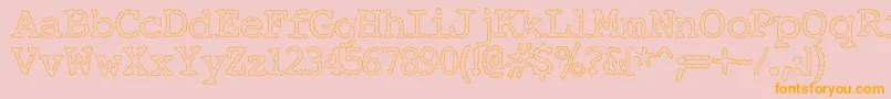 ElectricHermes-fontti – oranssit fontit vaaleanpunaisella taustalla