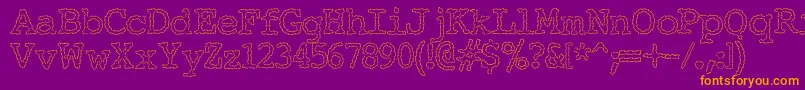 ElectricHermes Font – Orange Fonts on Purple Background