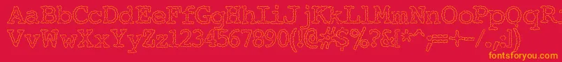 ElectricHermes Font – Orange Fonts on Red Background