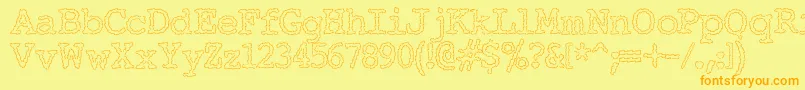Шрифт ElectricHermes – оранжевые шрифты на жёлтом фоне