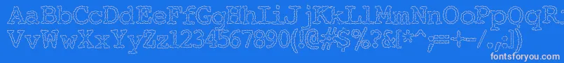 ElectricHermes-Schriftart – Rosa Schriften auf blauem Hintergrund