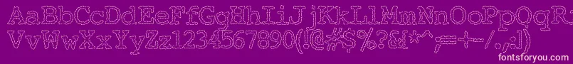 ElectricHermes-fontti – vaaleanpunaiset fontit violetilla taustalla