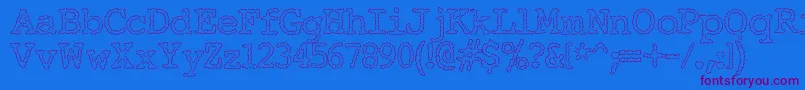 ElectricHermes-Schriftart – Violette Schriften auf blauem Hintergrund