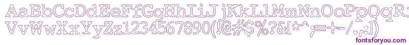 Czcionka ElectricHermes – fioletowe czcionki na białym tle