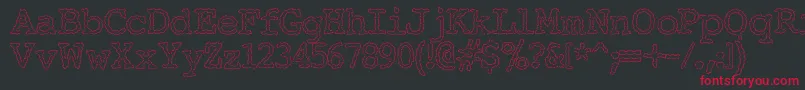 ElectricHermes-fontti – punaiset fontit mustalla taustalla