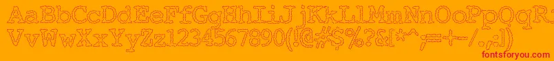 ElectricHermes Font – Red Fonts on Orange Background