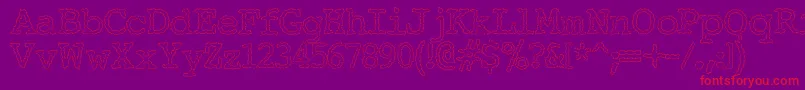 ElectricHermes-Schriftart – Rote Schriften auf violettem Hintergrund