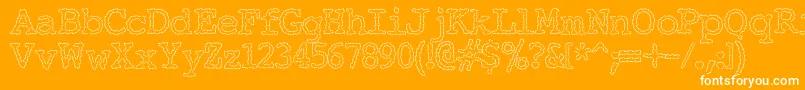 フォントElectricHermes – オレンジの背景に白い文字