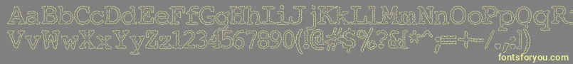 ElectricHermes-fontti – keltaiset fontit harmaalla taustalla