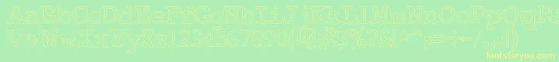 ElectricHermes Font – Yellow Fonts on Green Background