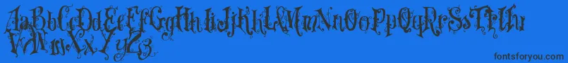 Vtks Dear Love Font – Black Fonts on Blue Background