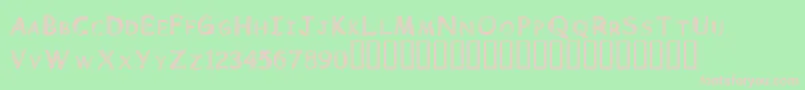 Children Font – Pink Fonts on Green Background