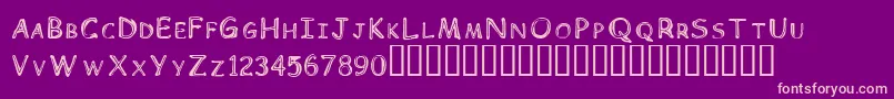 Children Font – Pink Fonts on Purple Background