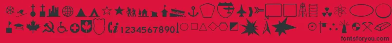 DeedaThin Font – Black Fonts on Red Background