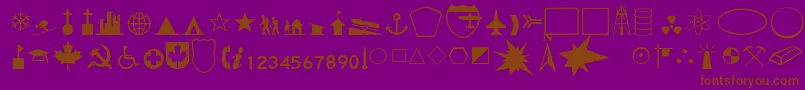 fuente DeedaThin – Fuentes Marrones Sobre Fondo Morado