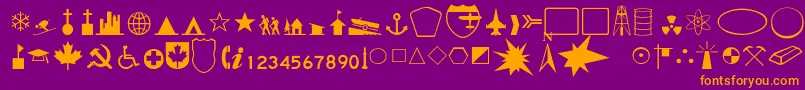 DeedaThin Font – Orange Fonts on Purple Background