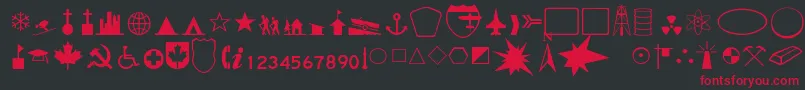 DeedaThin Font – Red Fonts on Black Background