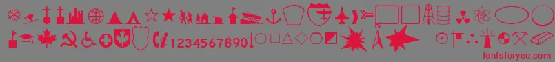 DeedaThin Font – Red Fonts on Gray Background