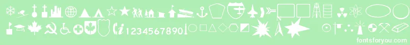 フォントDeedaThin – 緑の背景に白い文字