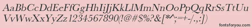 UrwbaskertOblique Font – Black Fonts on Pink Background